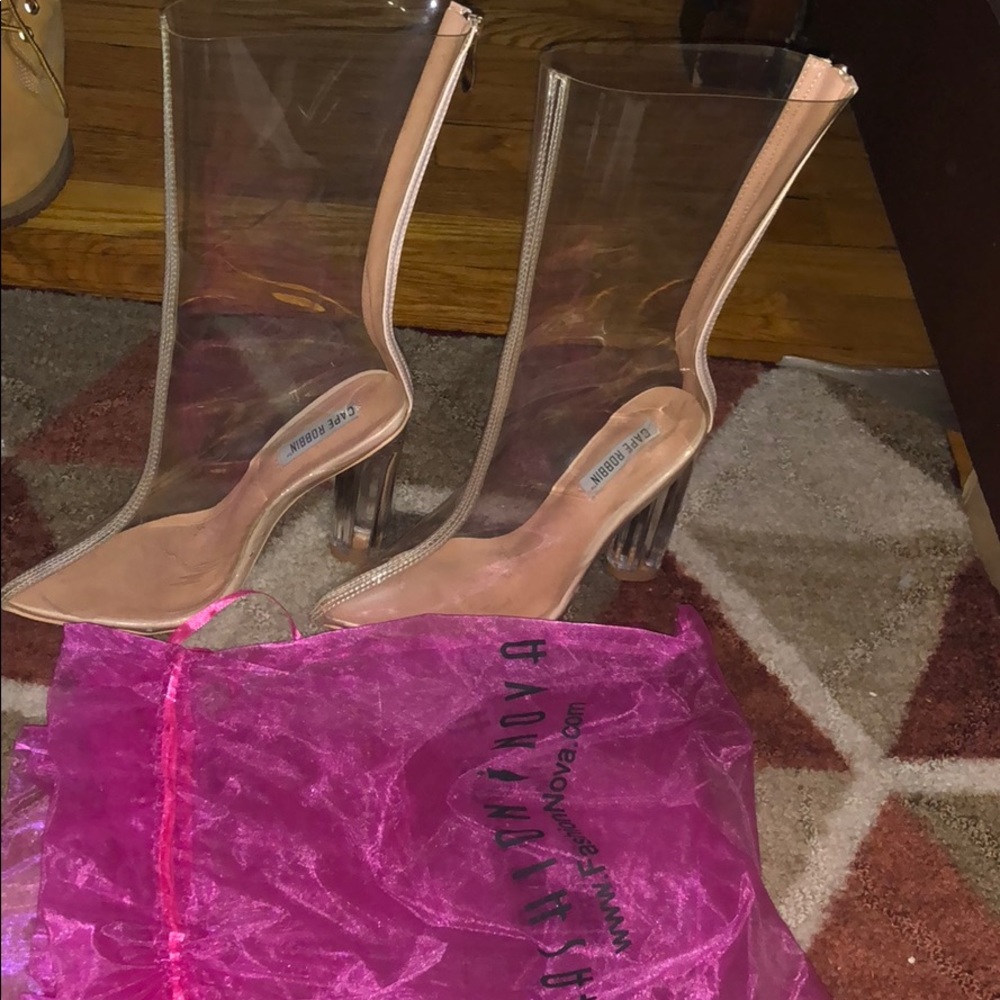 Clear heels